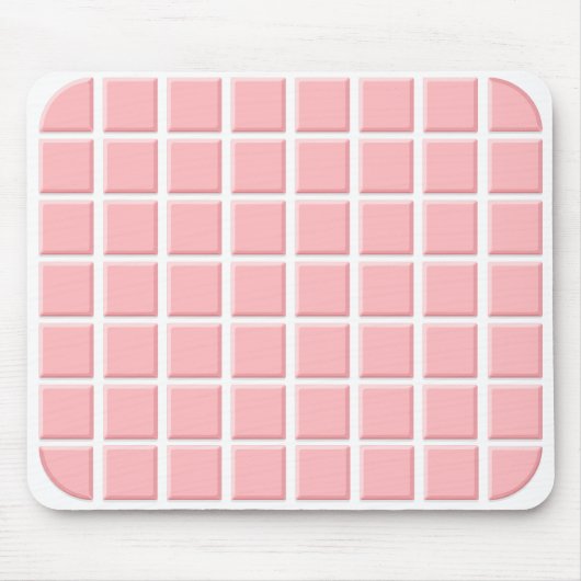 Girly Pastel Pink Imitats Tiles Mousepad (Vorne)