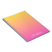Girly Pastel Yellow and Pink Gradient Notebook Notizblock (Rechte Seite)