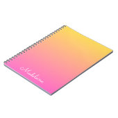 Girly Pastel Yellow and Pink Gradient Notebook Notizblock (Linke Seite)
