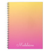 Girly Pastel Yellow and Pink Gradient Notebook Notizblock (Vorderseite)