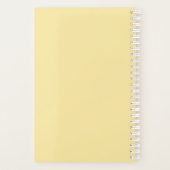 Girly Pastel Yellow Name School Planer (Rückseite)