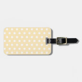 Girly Pastel Yellow Polka Dot Gepäckanhänger (Vorderseite horizontal)