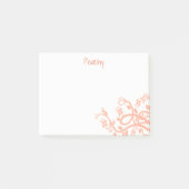 Girly PastellBlumen-Rebe-und Blätter-Grafik Post-it Klebezettel (Vorderseite)