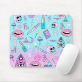 Girly Pastellhexe Goth Muster Mousepad (Mit Mouse)
