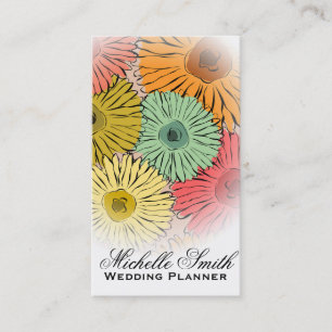 Girly Pastells Blume Florist Hochzeitsplaner Visitenkarte