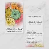 Girly Pastells Blume Florist Hochzeitsplaner Visitenkarte (Vorne/Hinten)