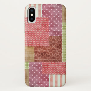 Girly Patchwork Country Style Quilt Blockmuster Case-Mate iPhone Hülle