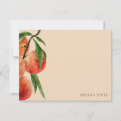 Girly Peach Correspondence Mitteilungskarte (Vorderseite)