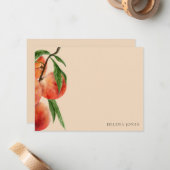 Girly Peach Correspondence Mitteilungskarte (Vorderseite/Rückseite Beispiel)