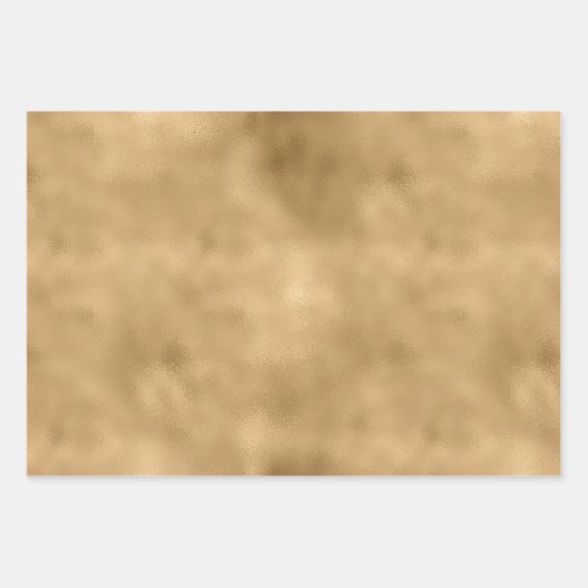 Girly Peach Gold Leopard Glitzer Geschenkpapier Set (Vorderseite 2)