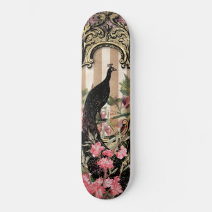 Girly Peacock Pink Französisches Fantasy Skateboar Skateboard