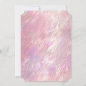 Girly Pearl Pink Blush Baby Dusche Einladung (Rückseite)