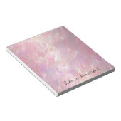 Girly Pearl Pink Notizblock (angewinkelt)