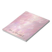 Girly Pearl Pink Notizblock (Rotiert)