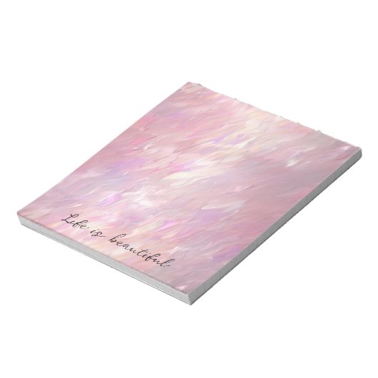 Girly Pearl Pink Notizblock (Rotiert)