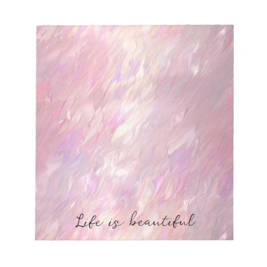 Girly Pearl Pink Notizblock (Vorderseite)