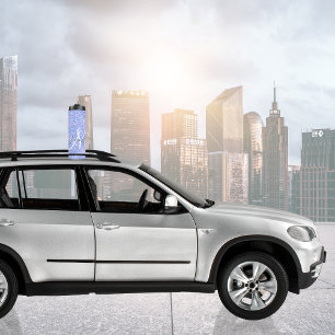 Girly Periwinkle Blue Glitzer Blush Monogram Name Thermosbecher