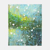 Girly Personalisiert Abstrakt Bluish Fleecedecke (Vorderseite)