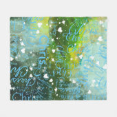 Girly Personalisiert Abstrakt Bluish Fleecedecke (Vorderseite (Horizontal))