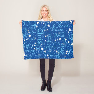 Girly Personalisiert Medium Blue Fleecedecke