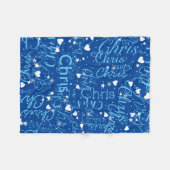 Girly Personalisiert Medium Blue Fleecedecke (Vorderseite (Horizontal))