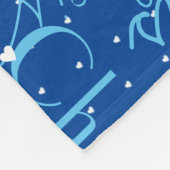 Girly Personalisiert Medium Blue Fleecedecke (Ecke)