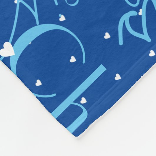 Girly Personalisiert Medium Blue Fleecedecke (Ecke)