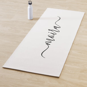 Girly Personalisiert Minimalistisch White Yogamatte