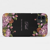 Girly personalisierte rosa Pfingstrose #2 mit Case-Mate iPhone Hülle (Rückseite (Horizontal))
