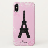 Girly personalisierter Eiffel-Turm iPhone 4 Fall Case-Mate iPhone Hülle (Rückseite)