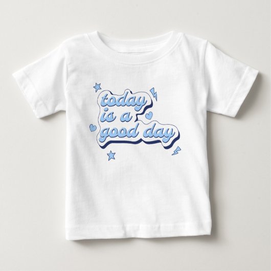 Girly Phrase Stars hört Rays Blue Baby T-shirt (Vorderseite)