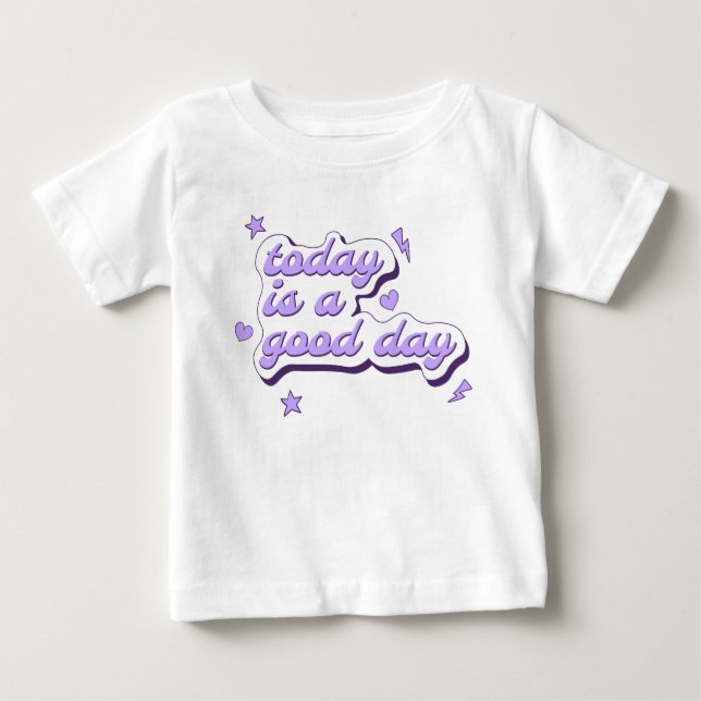 Girly Phrase Stars hört Rays Lila Baby T-shirt (Vorderseite)