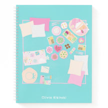 Girly Picnic Scene Illustriert Spiral Notebook