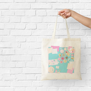 Girly Picnic Scene Tote Bag Tragetasche