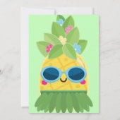 Girly Pineaple Frau Onederful Erste Einladung (Rückseite)
