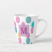 Girly Pineappel Pattern Milchtasse (Rechts)