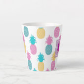 Girly Pineappel Pattern Milchtasse (Vorderseite)