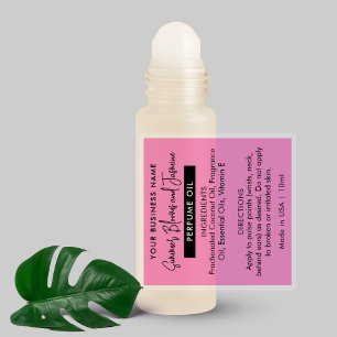 Girly Pink 10 ml Parfüm Essential Oil Roller Label