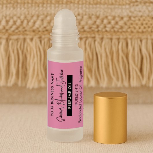 Girly Pink 10 ml Parfüm Essential Oil Roller Label