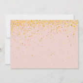 Girly Pink 18. Geburtstag Gold Ballon Confetti Einladung (Rückseite)