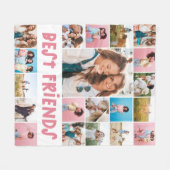 Girly pink 20 Foto bester Freund Moderne Fleecedecke (Vorderseite (Horizontal))