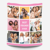 Girly Pink 8 Square Foto Collage Beste Freunde Fleecedecke