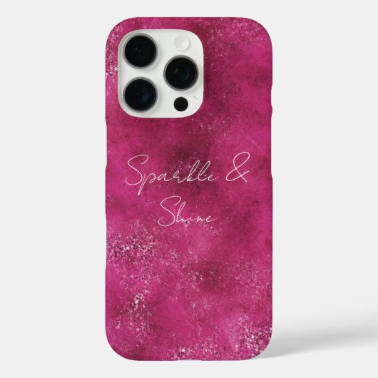 Girly Pink Abstrakt Glitz Glam Glitzer Case-Mate iPhone Hülle (Rückseite)
