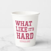 Girly Pink Aesthetic Law School Abschluss Deco Pappbecher (Vorderseite)