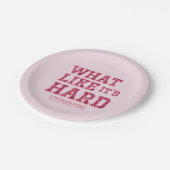 Girly Pink Aesthetic Law School Abschluss Deco Pappteller (Schrägansicht)