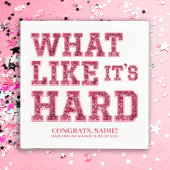 Girly Pink Aesthetic Law School Abschluss Deco Serviette