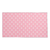 Girly Pink Anchors Pattern Kissenbezug (Rückseite)