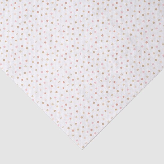 Girly Pink and Gold Sparkle Dots Seidenpapier (Ausschnitt)