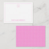 Girly Pink and White Drehe Flops und Polka Dots Mitteilungskarte (Vorne/Hinten)