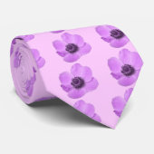 Girly Pink Anemone Krawatte (Gerollt)